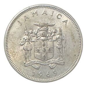 JAMAICA ( Wide Legend) KM48  1969 20 CENTS  COIN Ungraded FIRST INDEPENDENT COIN